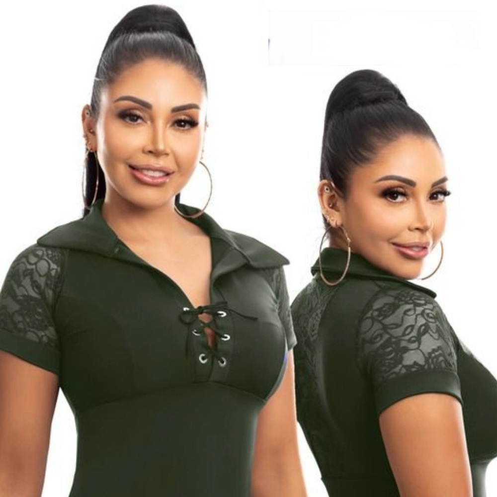 Colombian Style Green Shapewear Top Elegance and Style